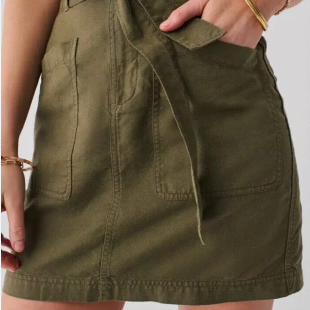 Faherty Palos Verdes Skirt in Military Olive Size 2, NEW without tag, Reg$138